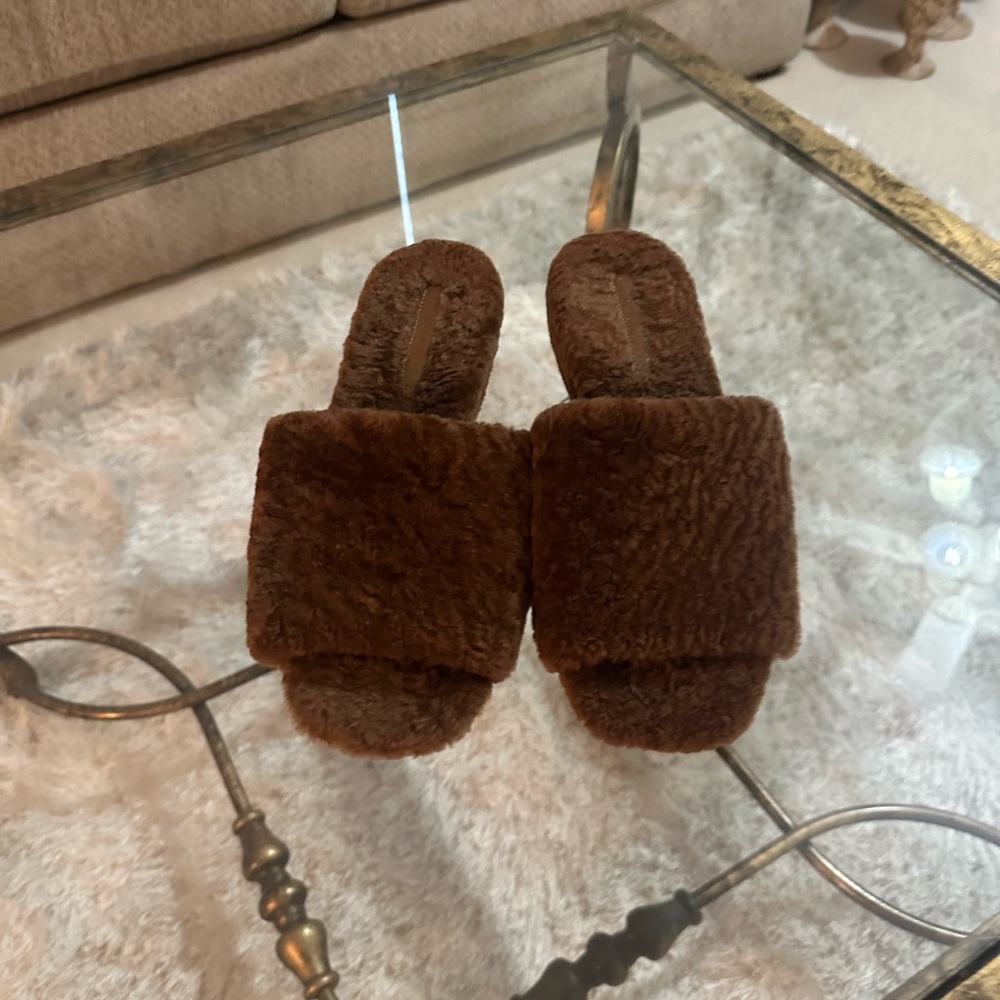 Cozy Brown Fuzzy Slippers